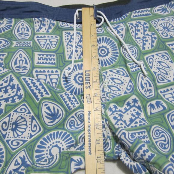 Kanvas By Katin Castaway 17” Hybrid Trunks Jade Shorts Men's Sz 34 Blue & Green - Picture 10 of 14